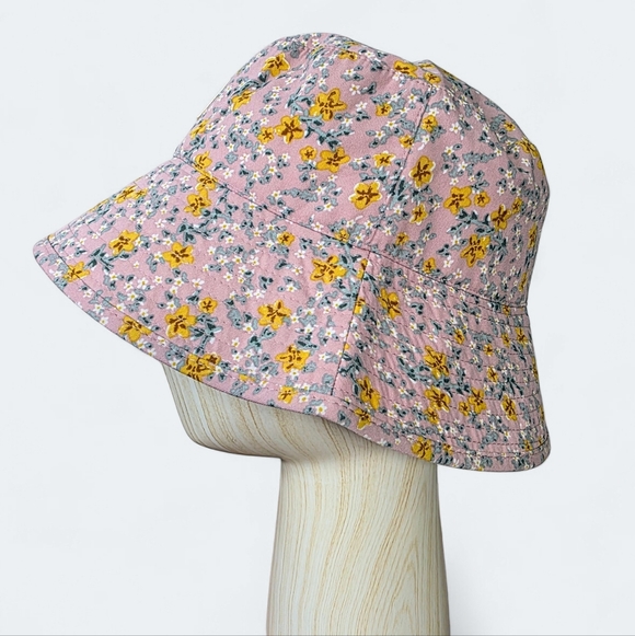 Urban Outfitters Accessories - Urban Outfitters UO-76 Floral Bucket Hat – Pink & Yellow Daisy Print Women's OS